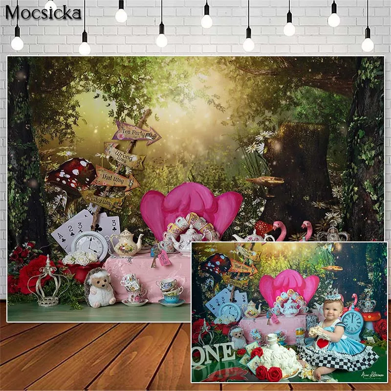 Mocsicka Алиса в стране чудес Чай вечерние многоярусная юбка для фотосъемки с