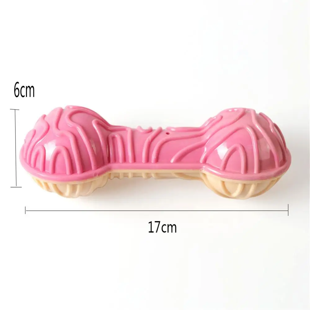 

Dog TPR Safe Chew Toys Colorful Bone Ball Molar Clean Teeth Stick Squeak Trainging Puppy Biting Toy Teeth Oral Care Accessories