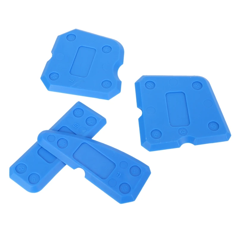 

Caulking Tool Kit 4pcs Grout Remover Silicone Sealer Scraper blue