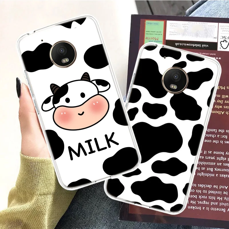 dairy cattle cow speckle cute silicon call phone case for motorola moto g9 play g8 plus g7 power g6 g5 e6 e5 one action macro free global shipping