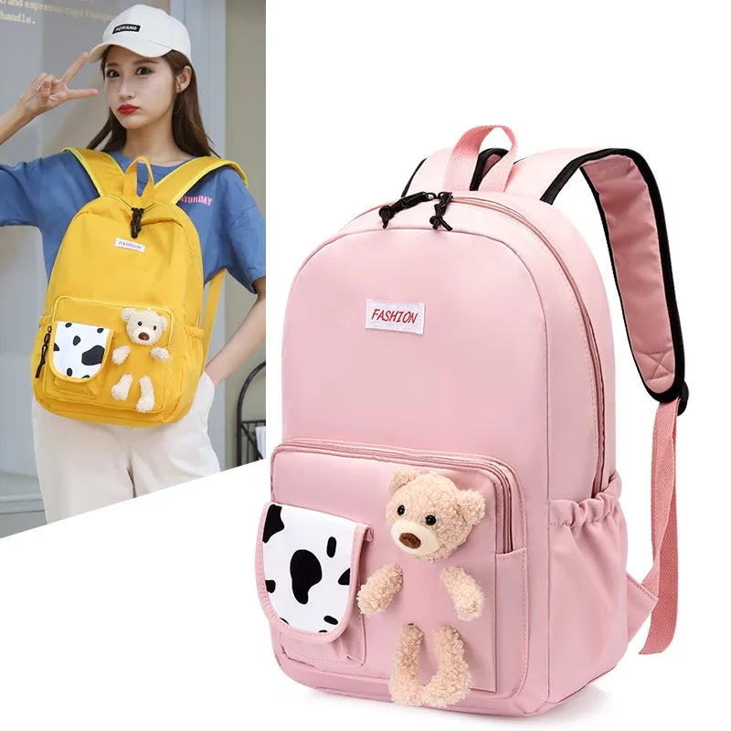 Милый японский модный женский рюкзак, нейлоновый водонепроницаемый школьный ранец для девочек, вместительные легкие дорожные рюкзаки 2021