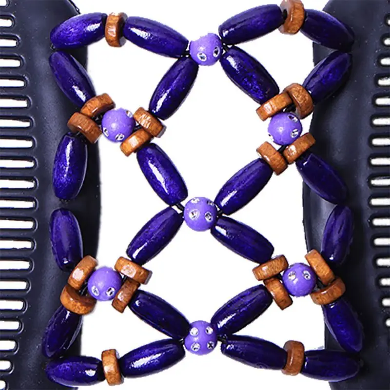 Волшебная расческа вышитая бисером Цветочная легкая в уходе пучок