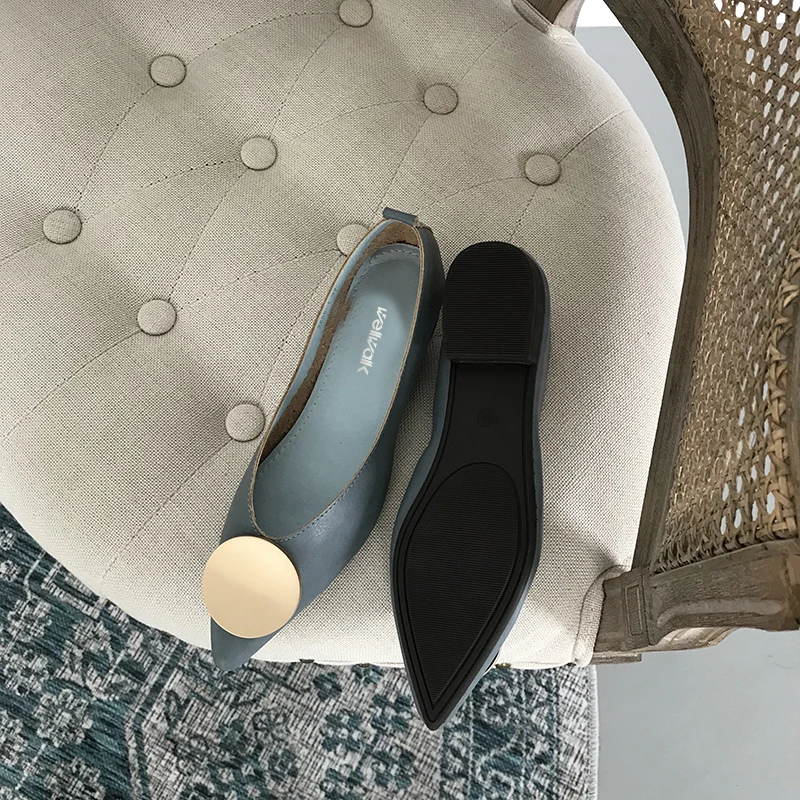 Дизайнерская обувь на плоской подошве женские балетки Модные в Корейском стиле