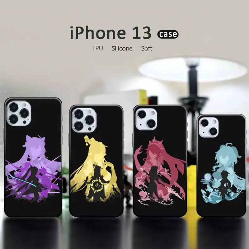 

Genshin Impact Phone Case for iPhone 13 12 Samsung A22 A42 Note20 HUAWEI P40 Mate40 Xiaomi 11 Redmi K30 Game Klee Hutao Keqing