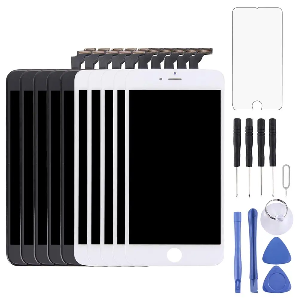 5 шт. черный + Белый ЖК экран и дигитайзер в сборе с рамкой для iPhone 6 Plus|Экраны