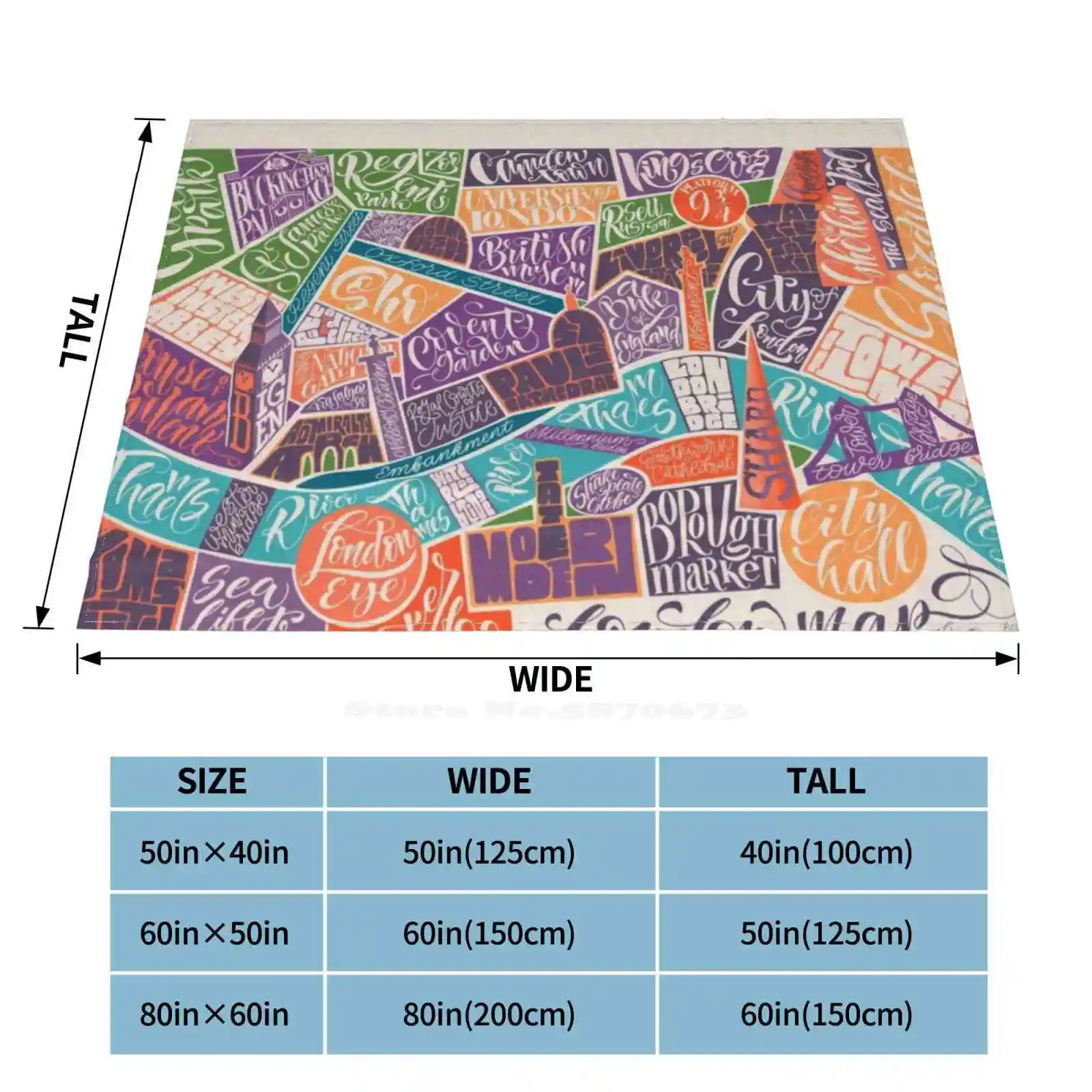 Карта Лондона. Новое поступление модное фланелевое одеяло для отдыха карта