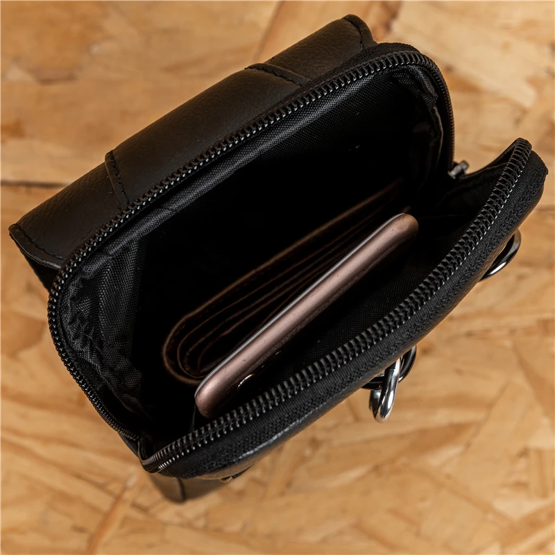 Сумка мессенджер мужская из натуральной кожи Маленький модный саквояж на плечо