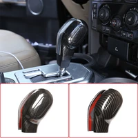 abs carbon fiber car gear shift knob gear head cover trim stickers for land rover discovery 3discovery 4 2004 2012 accessories