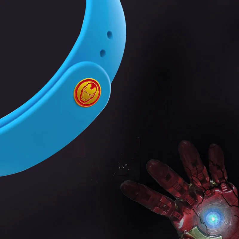 Blue Iron Man Strap Xiaomi mi Band 4 ремешок для mi band 4/3 аксессуары браслет mi Band 3 силиконовый браслет Мстители Железный человек - Цвет: Blue Iron Man Strap