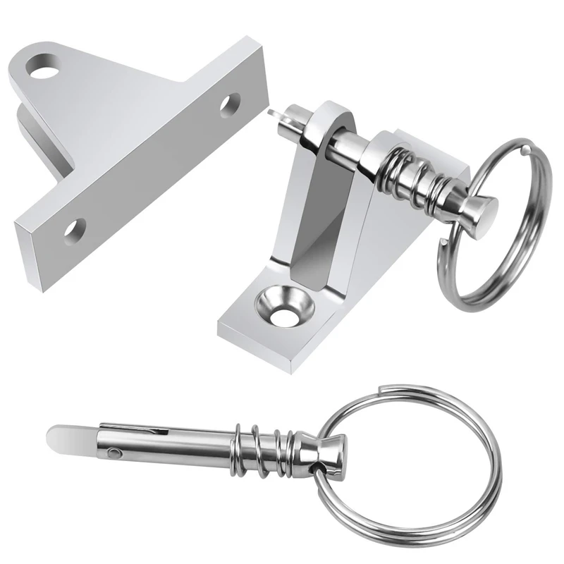 2 Pack Marine 316 Stainless Steel Deck Hinges with Quick Release Pin and 4 Pad Eye Strap for Bimini Boat Top (with 12 PCS M | Автомобили и