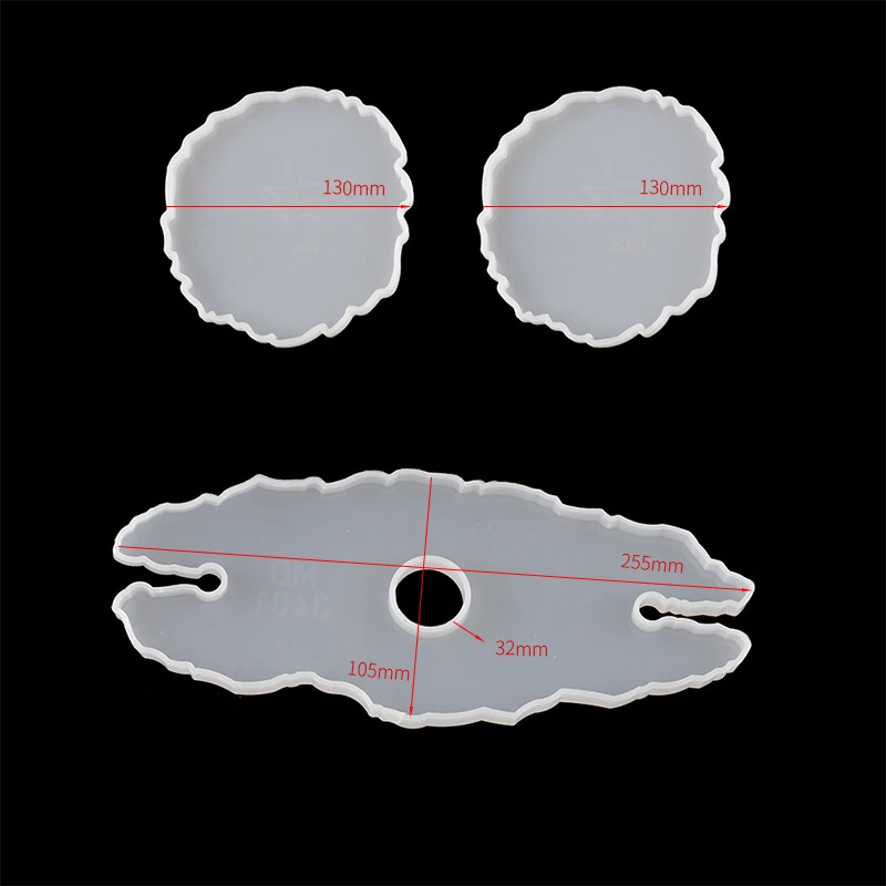 

3PC Wine Rack Silicone Mold DIY Irregular Red Wine Shelf Cup Pad Molds For Uv Resin Home Decoratin Art Resin Mould Kitchen