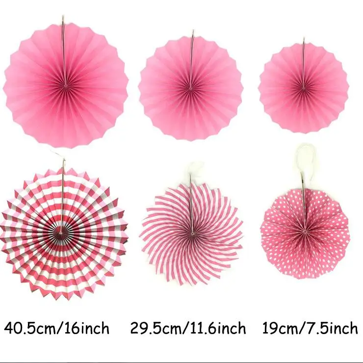 Новинка 19 шт./компл. подвесной бумажный веер смешанных размеров для свадебной