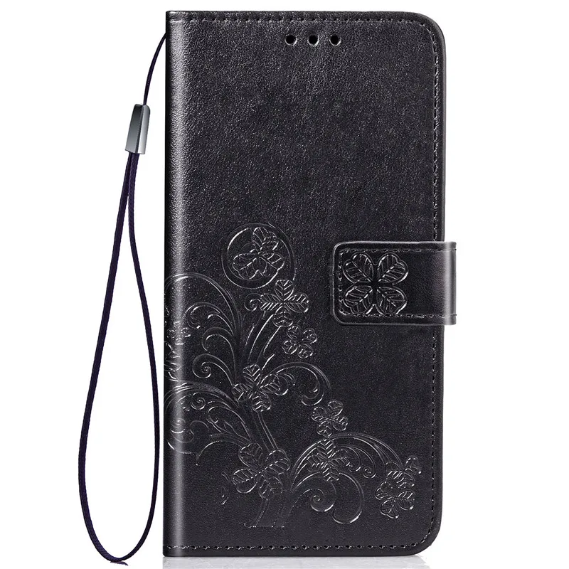 Black Кожаный чехол-книжка с цветочным узором для Xiao mi Red mi 6 6A 7A 5 Plus 3S 4A 5A Note 7 4 Pro 4X mi A3 A1 A2 8 Lite Go Red mi 7 7A - Цвет: Black