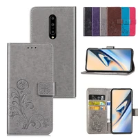 fashion solid color ultra thin wallet flip phone case for one plus five 7t 7 6 6t 5t 3 3t invisible bracket with card slot cases