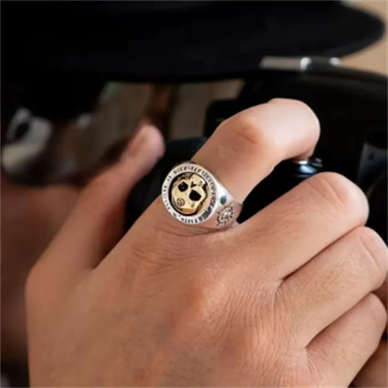 Серебряный цвет золотой тяжелый сахар искусственная кожа мужские хип-хоп