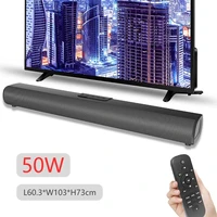 50w wall mounted sound bar home theater wireless bluetooth speaker support optical coaxial hdmi compatible aux with subwoofer