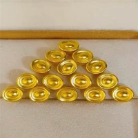 1pcs pure 999 24k yellow gold men women 3d hard gold ingot yuanbao pendant fine jewelry