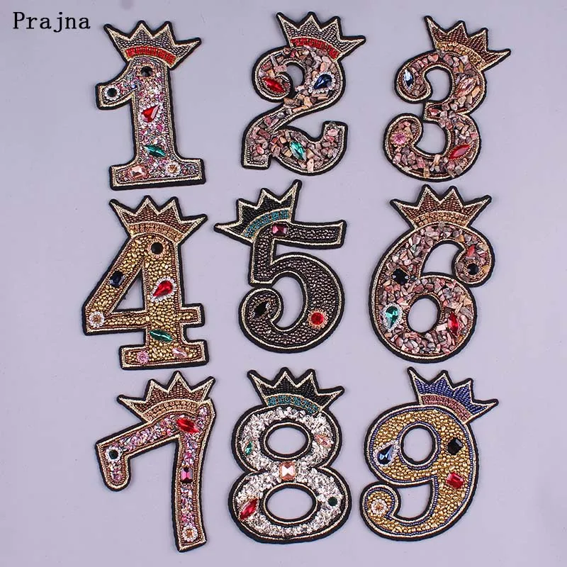 Стразы цифры нашивки 3D сделай сам шитье для одежды Английский алфавит аппликация