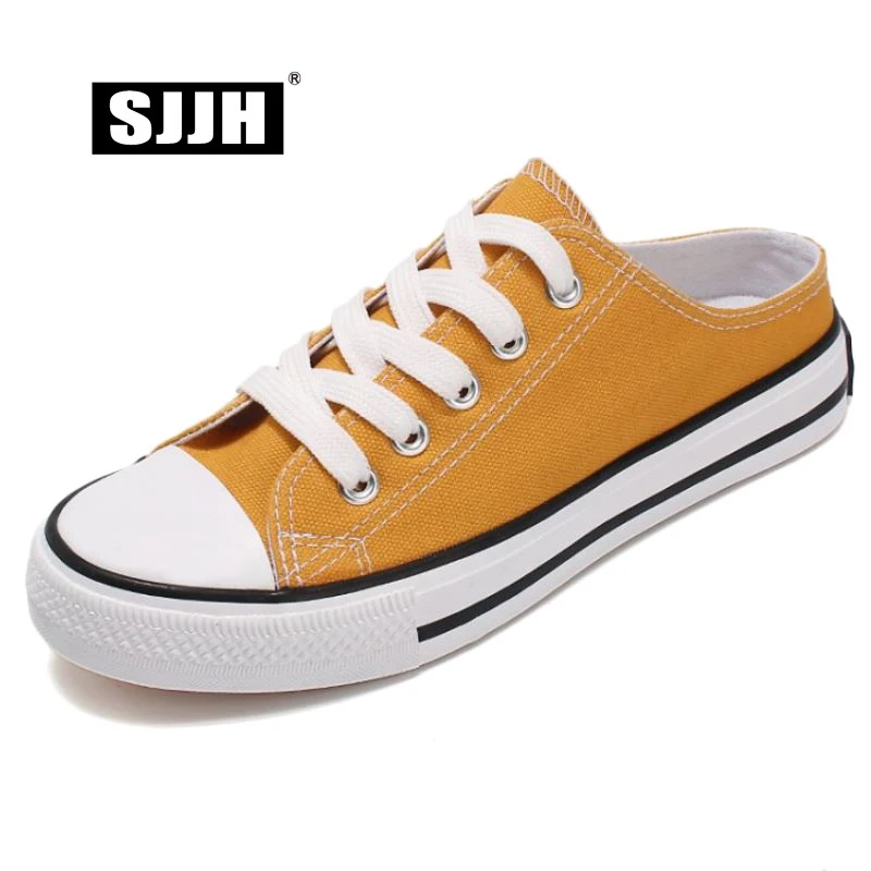 SJJH Женская парусиновая обувь для скейтбординга тапочки удобные кроссовки