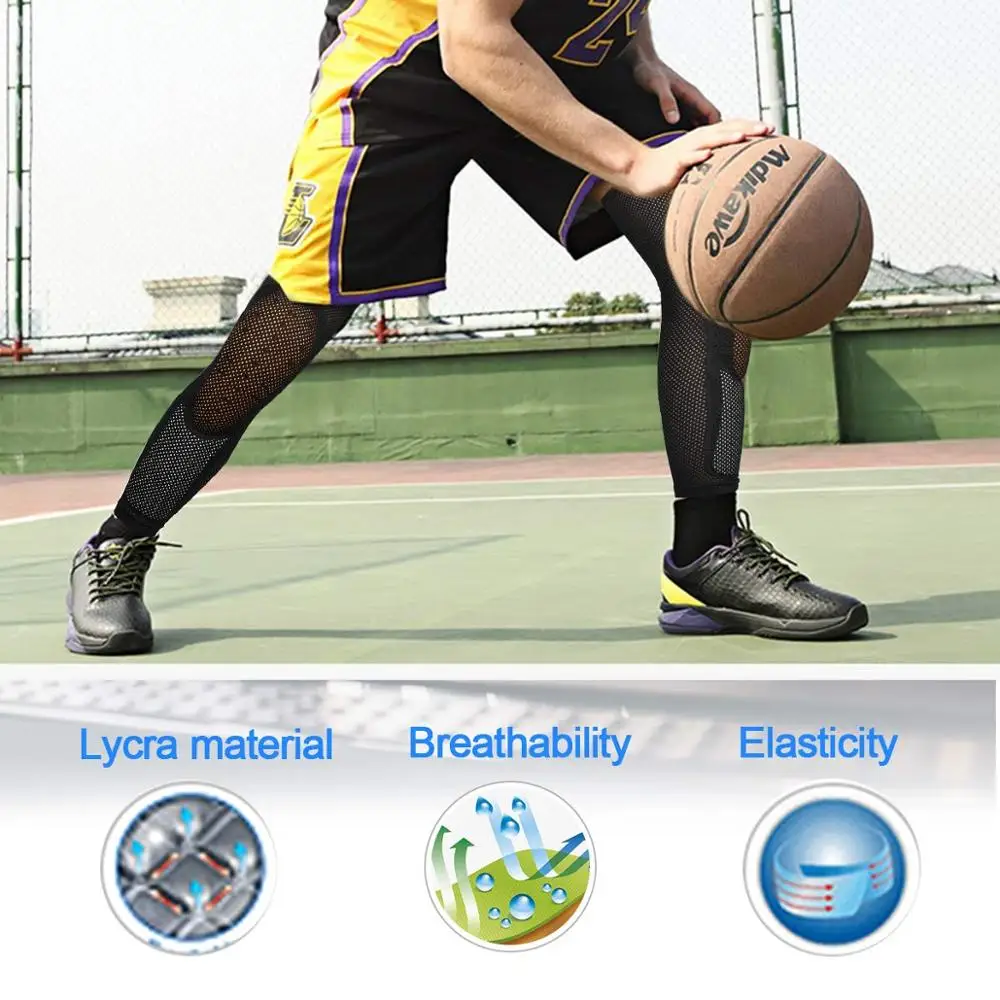 Benken 1 пара компрессионных наколенников с поддерживающим рукавом и эластичным