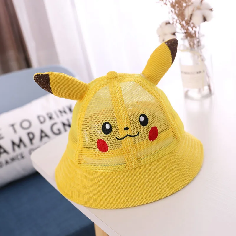 Кепка с покемоном Пикачу сетчатая для мужчин и женщин мужская аниме вырезами от