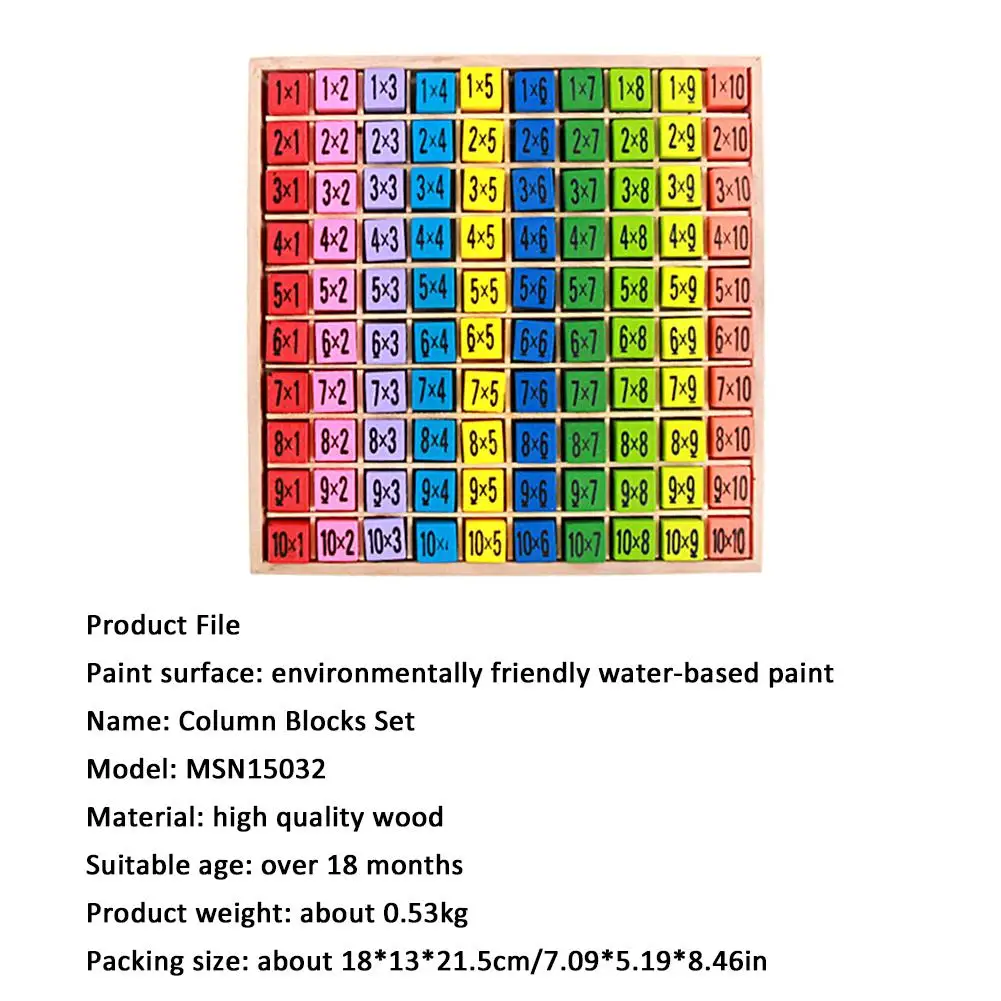 Детские игрушки для малышей таблица умножения 99 математические арифметические