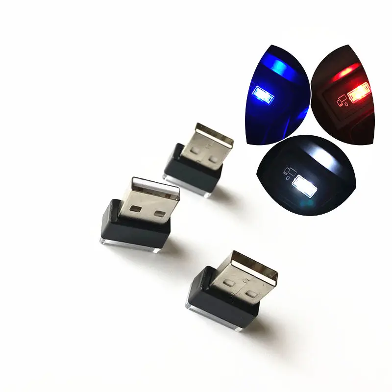 1 шт. автомобильные светодиодсветодиодный атмосферные декоративные лампы USB для