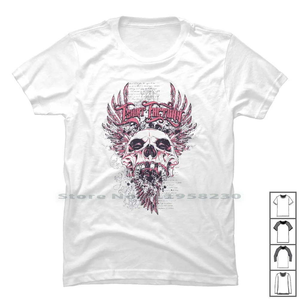 

Skull T Shirt 100% Cotton Property Fashion Skull Sales Agent Ship Home Hip Buy Me