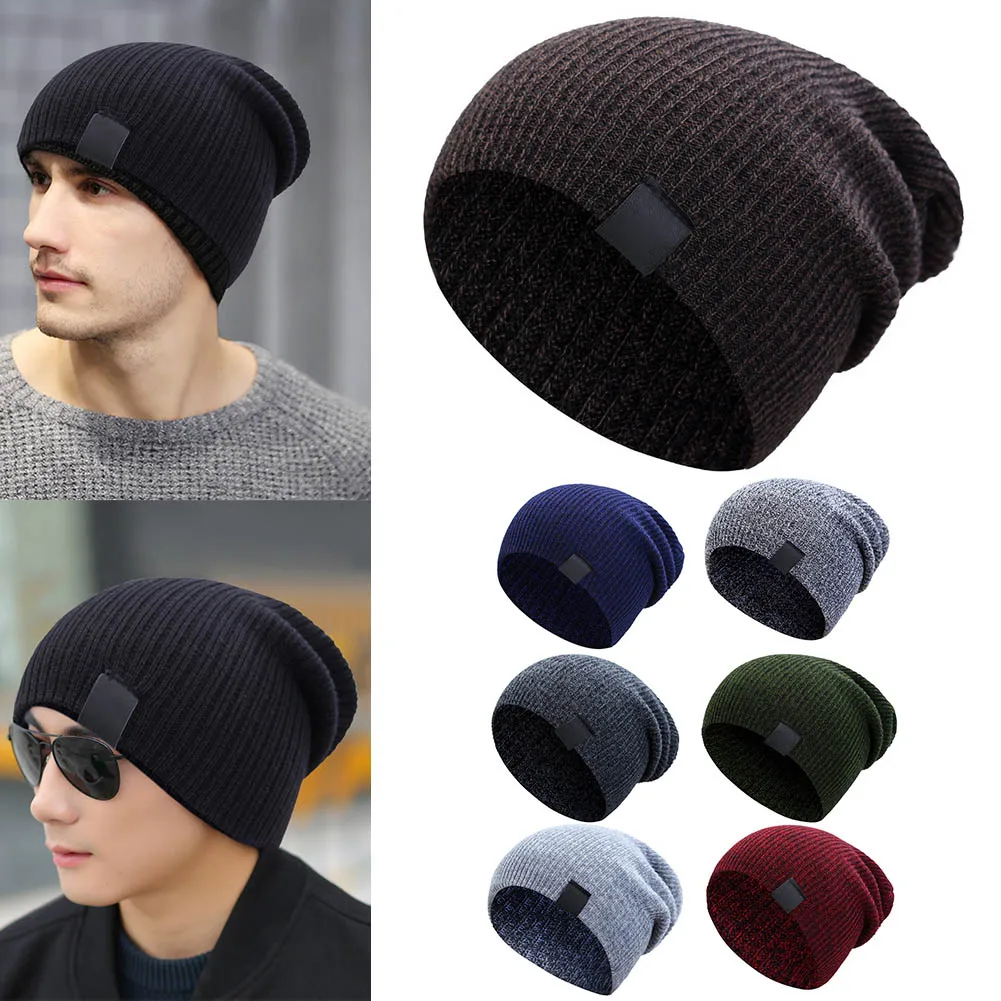 Зимние шапки шапка Зимняя Теплая Лыжная мешковатая мягкие вязаные Лидер продаж