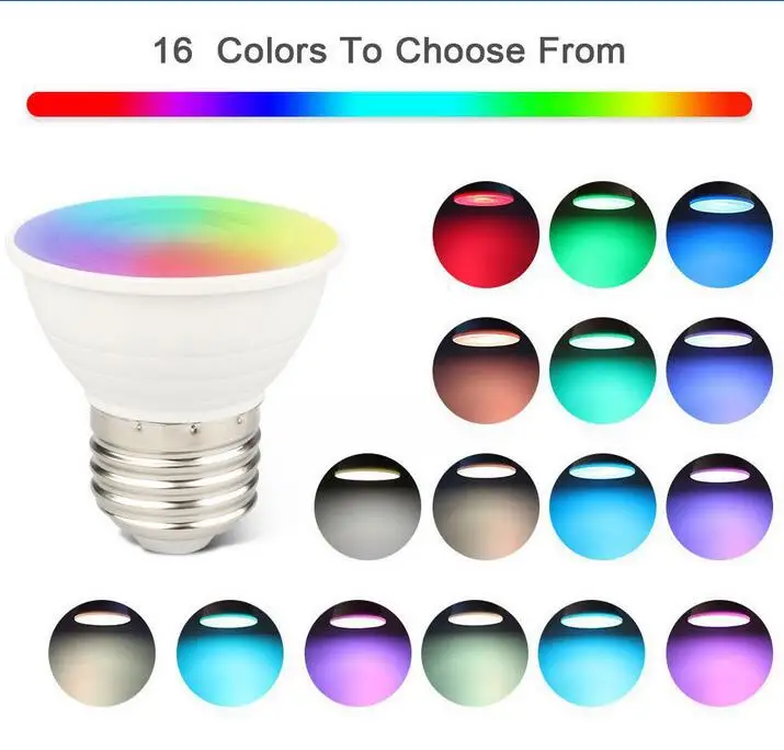 GU10 E27 E14 E26 GU5.3 MR16 лампочки RGBW Bombillas Led 8W Светодиодная лампа Dimmable White GU 10 Bulb 16 цветов с