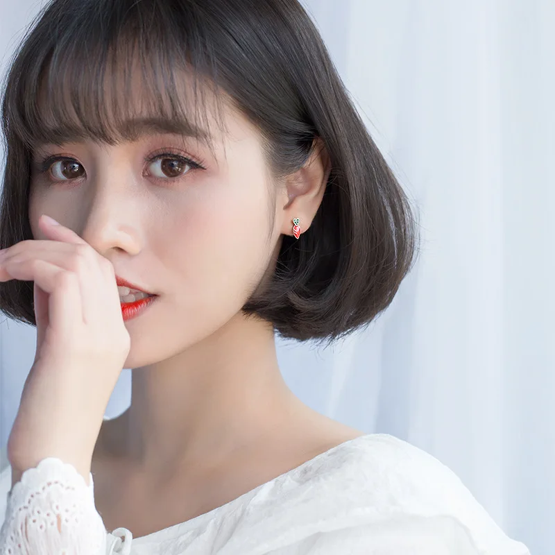 Серьги гвоздики из серебра 2020100% пробы с кроликом и репой|Серьги-гвоздики| |