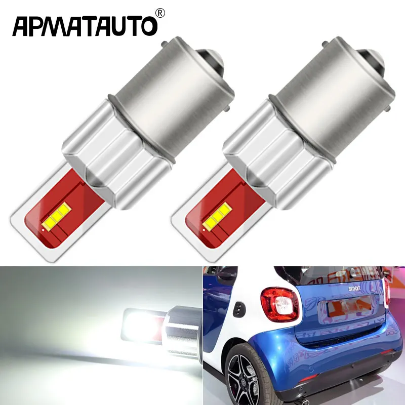 

2pcs 1156 7506 Ba15s canbus Car LED Light Bulbs for Mercedes-Benz Smart Fortwo 2005-2015 Reverse Lights white 2400lm 12v