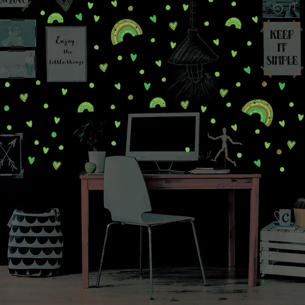 3 шт./компл. сердце радуга фотообои для спальни домашние украшения настенные