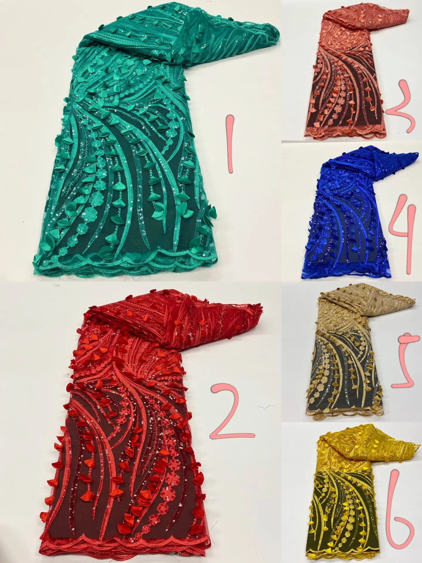 

Африканские блестки 3d Цветочные кружевные ткани желтые высококачественные кружева французская кружевная ткань нигерийский Тюль кружевны...