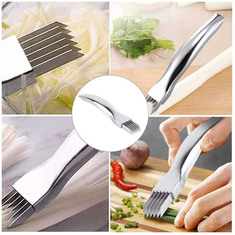 Измельченный серебристый лук из нержавеющей стали | Дом и сад