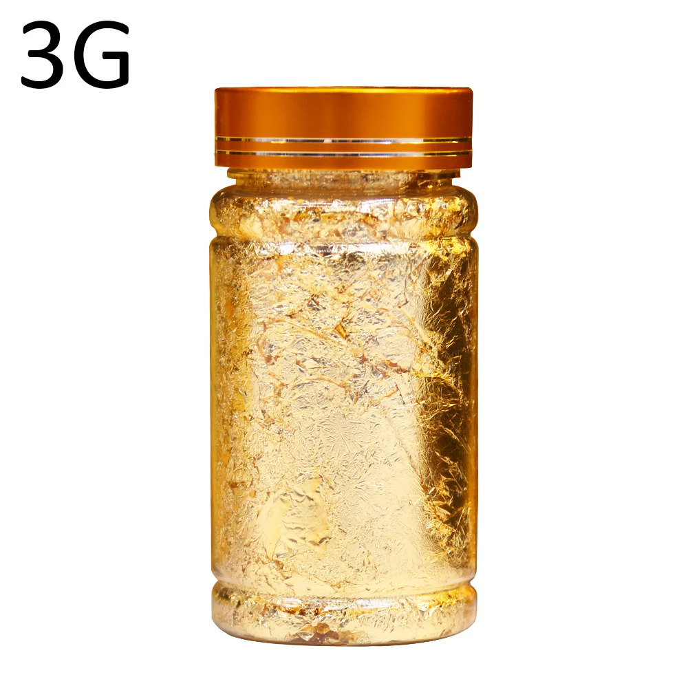 Хлопья с золотыми листьями 3G/бутылка для планера искусства ремесла украшения
