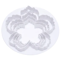 2021 peony flower mould plastic paste cutter sets fondant gumpaste mold cake decorating tools