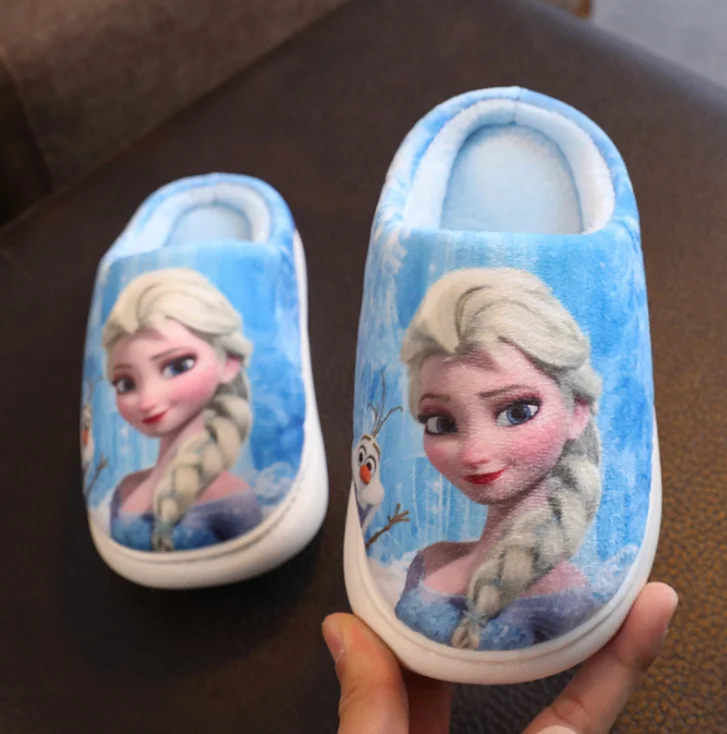 Детские тапочки зимние теплые домашняя Нескользящая детская обувь Холодное