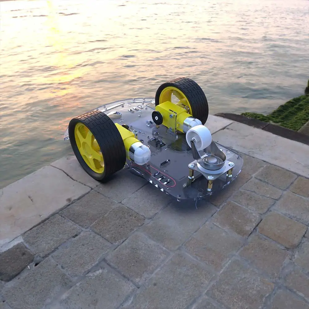 Комплект шасси 2WD DIY Smart Robot для автомобиля с 2 двигателями (1:48) кодировщик скорости