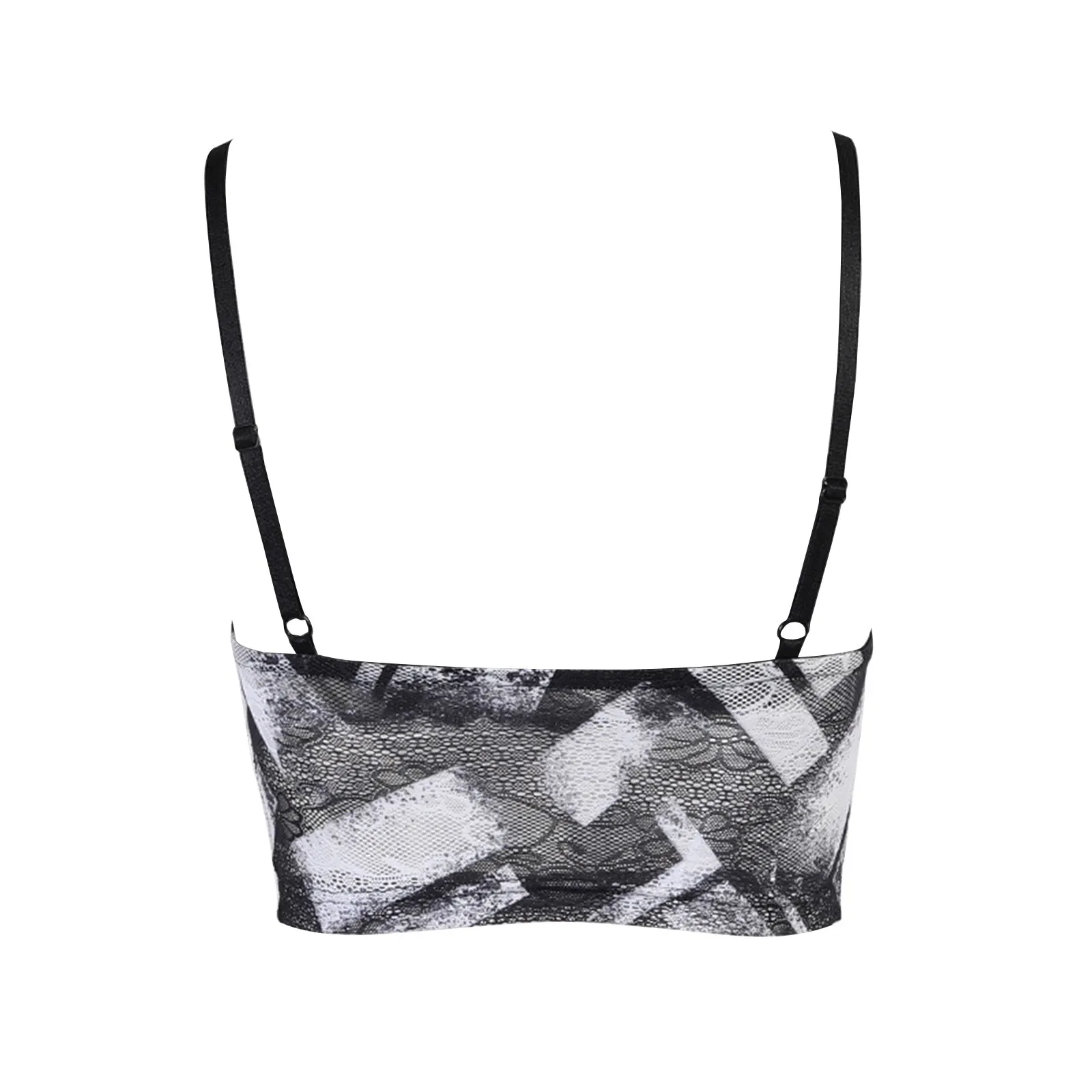 

New Hot Womens Sexy V-neck Camisole Fashion Irregular Printing Backless Exposed Navel Suspender Tops
