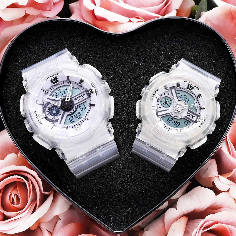 Часы наручные для мужчин и женщин роскошные СВЕТОДИОДНЫЕ Цифровые Кварцевые