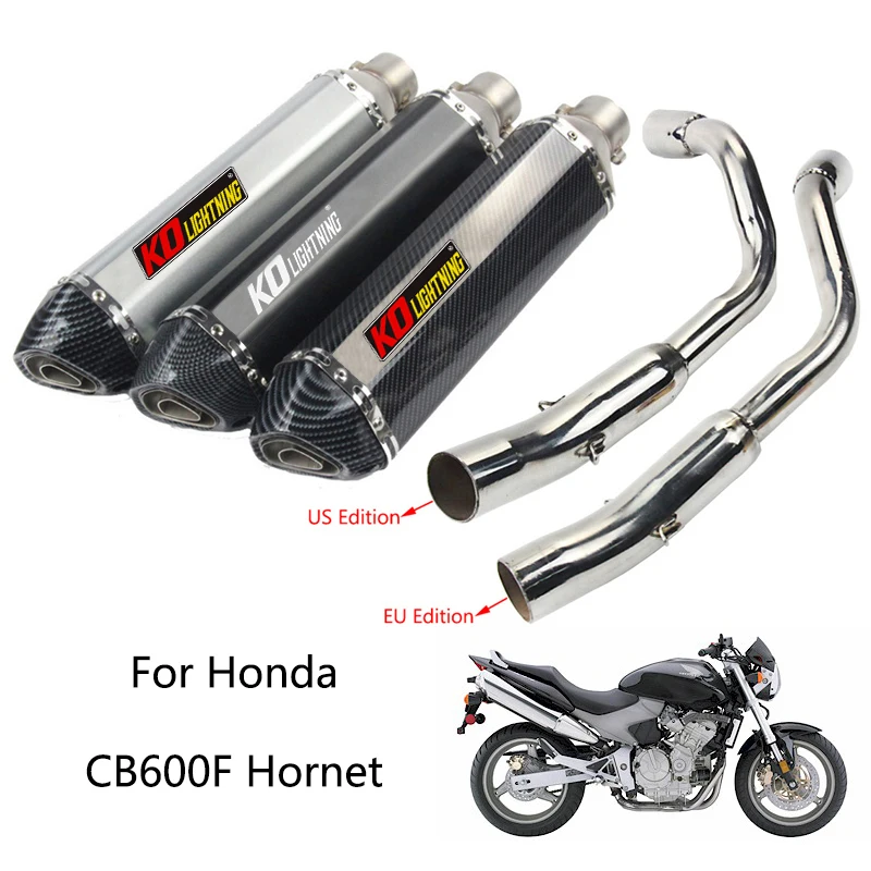 Выхлопная система для Honda CB600F Hornet мотоциклетная штыревая труба 51 мм Глушитель 470