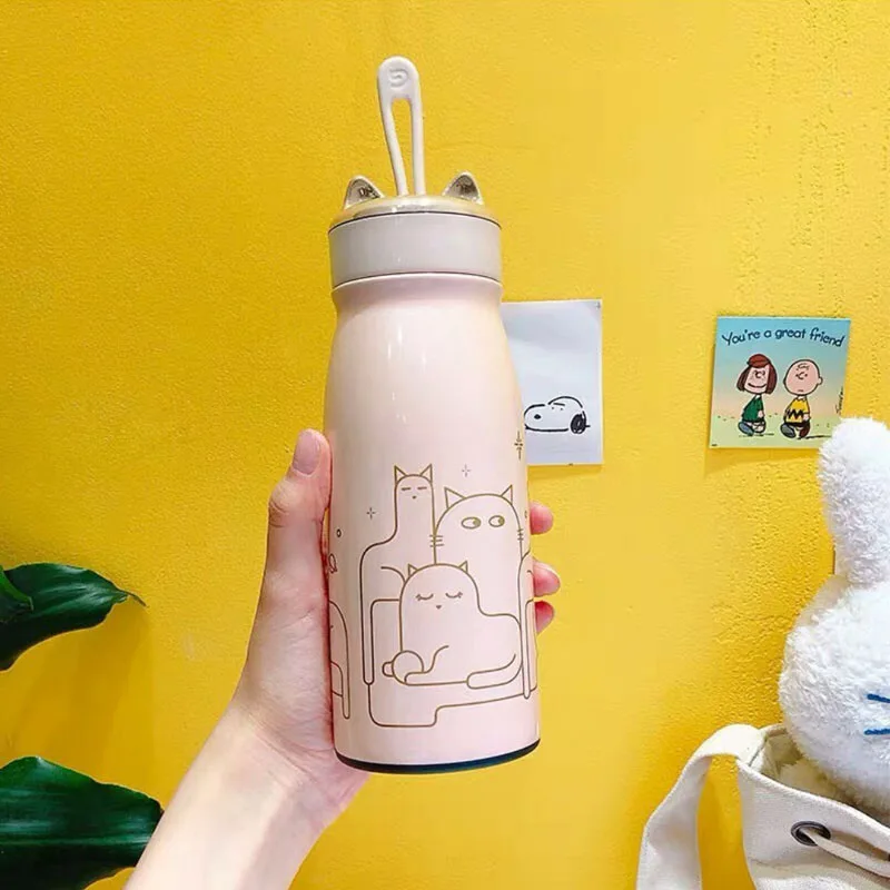 Симпатичный термос Meow Tumbler из нержавеющей стали изолированная чашка вакуумные