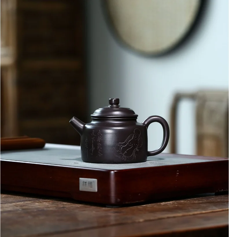 

De Zhong China Kettle Ceramic Teapot For Tea Puer Oolong Tea Set Handmade