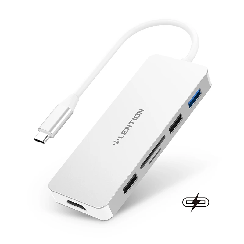 Концентратор USB C с 4K HDMI 3 A кардридер SD/Micro SD и зарядный адаптер для MacBook Pro 13/15/16