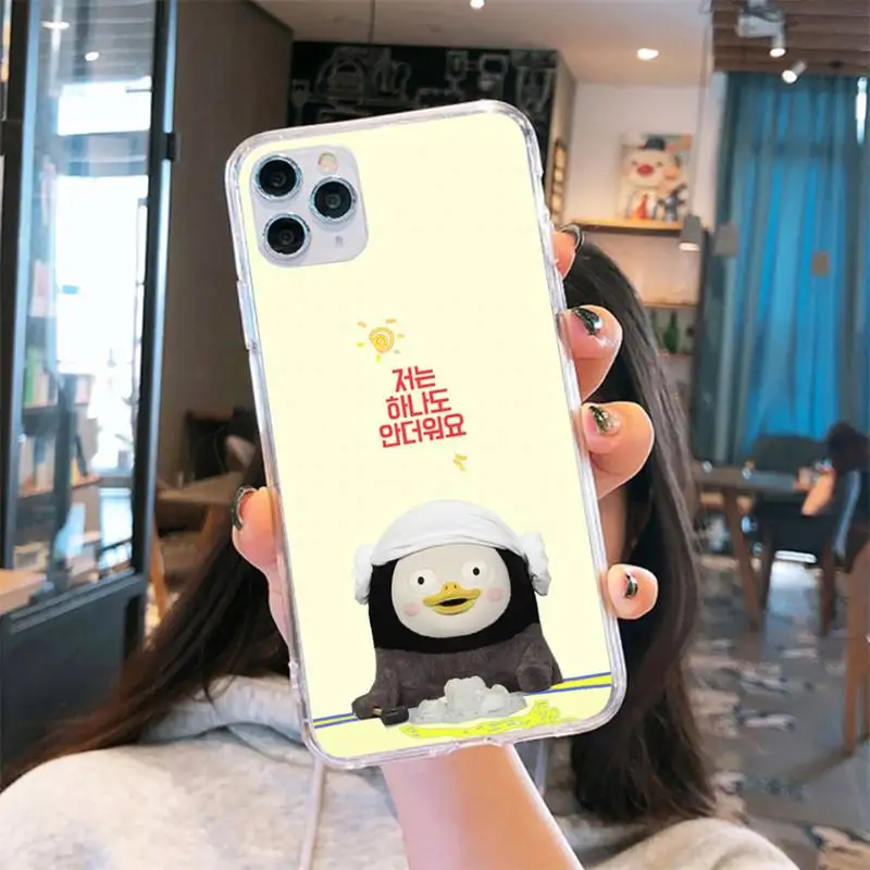 

Penguin Pengsoo Phone Case Transparent soft For iphone 5 6 7 8 11 12 s c se plus mini x xs xr pro max cover shell funda
