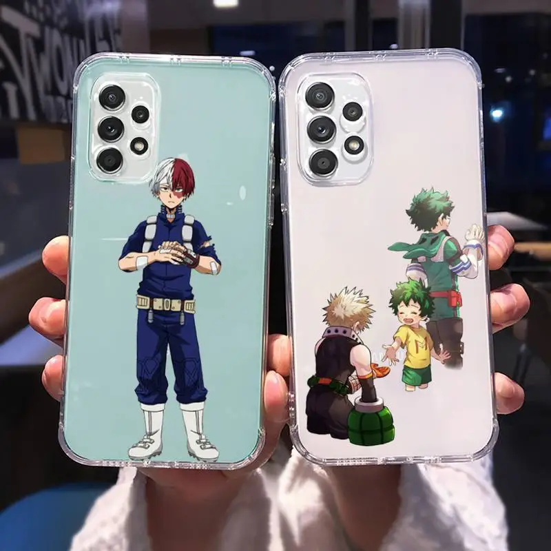 

my hero academia wallpaper Phone Case for Samsung A 51 50 52 12 21s 31 40 70 71 note S 20 10 21 ultra plus fe clear coque shell