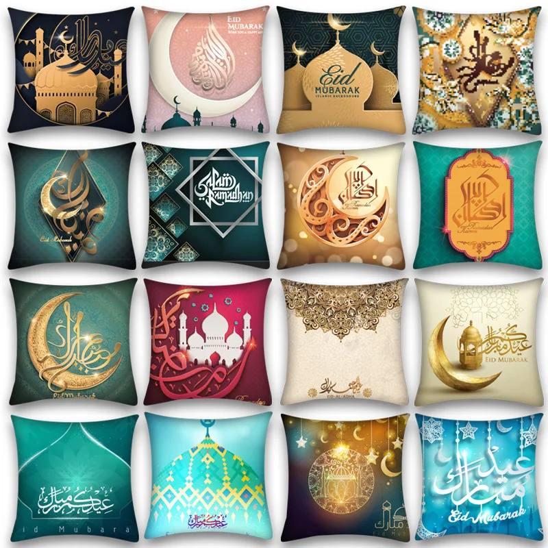 

2021 Wholesale Luxury Living Room Gold Pillow Cover Castle Desert Green Cushion Cover for Office Sofa Bedroom Decoration Luxury