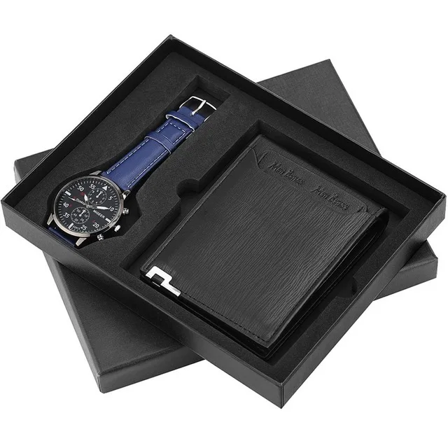 

2pcs/set Boutique Gift Set Wallet and Belt Quartz Watch Quartz Watch Manufacturer Direct Sales Trending Products 2021 Luxury