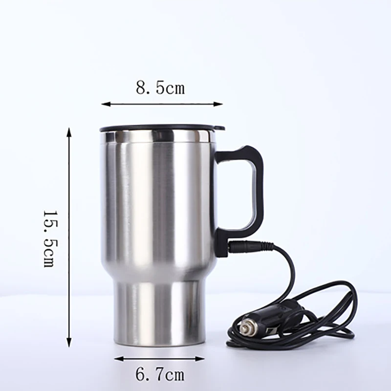 12 В Автомобильная нагревательная чашка из нержавеющей стали дорожная кофейная